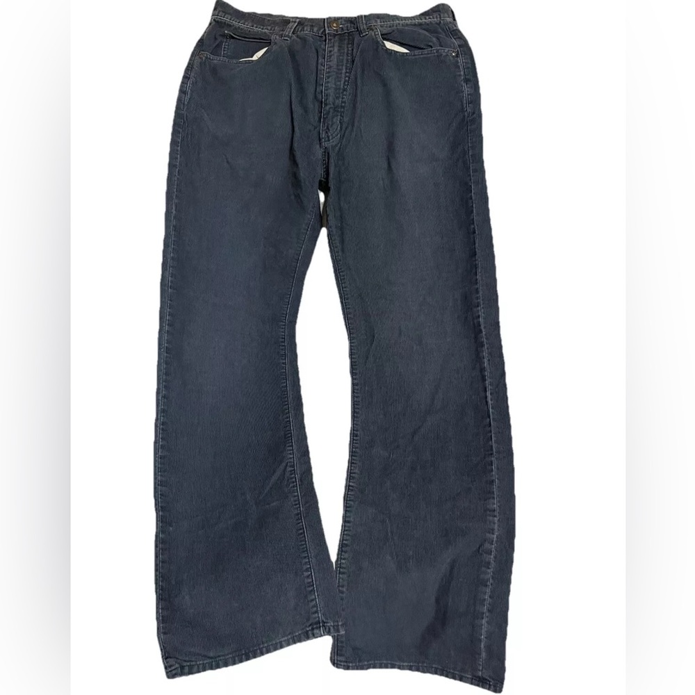 J Crew Mens Pants 32x30 484 Slim Blue Corduroy Stretch Chino Pockets Casual